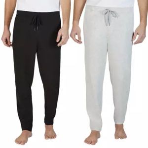 Eddie Bauer Men's 2-Pack Sweatpants Tapered Lounge Joggers Black/Gray